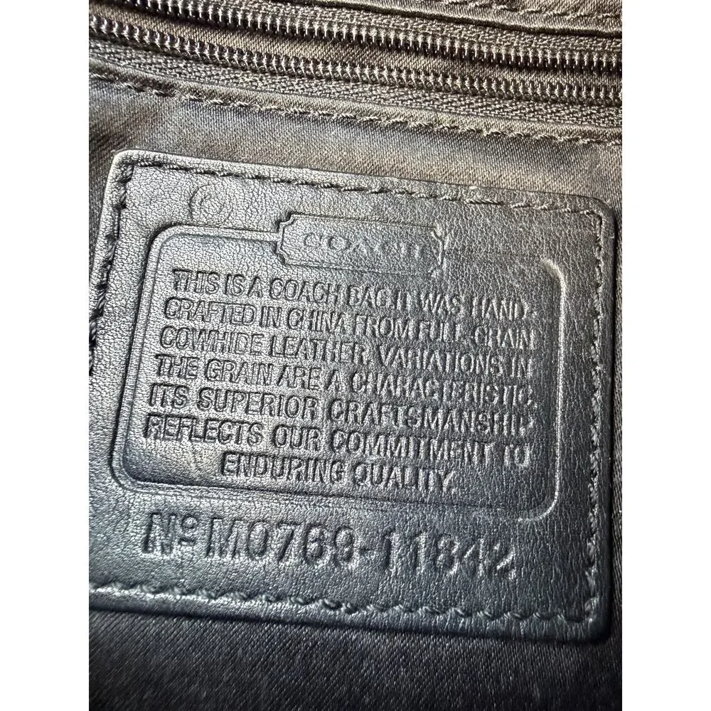 Vintage Coach Legacy 11842 Black Leather Buckle Flap Shoulder Soho Bag Y2K